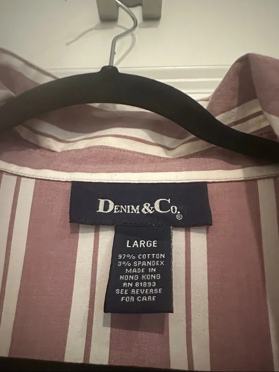 DENIM & CO striped button down - Picture 3 of 3